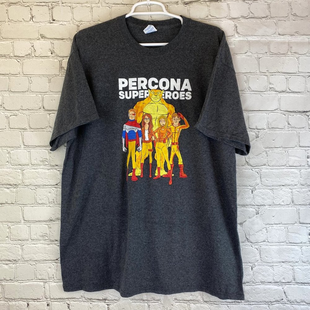 New Percona Superheroes T-shirt – Men’s Size XL